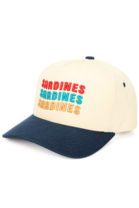 CC BEANIE SARDINES Multi Color Letter Embroidered on Two Tone Trucker Hat Baseball Cap
