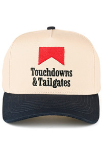 CC BEANIE TOUCHDOWNS and TAILGATES Letter Embroidered on Two Tone Trucker Hat Baseball Cap
