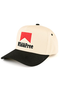 CC BEANIE WILD and FREE Letter Embroidered on Two Tone Trucker Hat Baseball Cap
