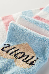 Love Mom Theme Cute Graphic Fuzzy Cozy Socks Gift Box
