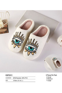 Mystic Evil Eye Graphic Cozy Indoor Winter Slippers
