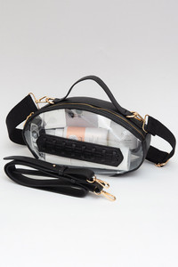 Football Shape Transparent Clear Stadium and Concert Crossbody Bag
