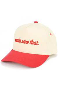 CC BEANIE SANTA SAW THAT Letter Christmas Theme Trucker Hat Baseball Cap
