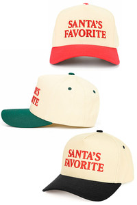 CC BEANIE SANTA'S FAVORITE Letter Embroidered  Christmas Theme Trucker Hat Baseball Cap
