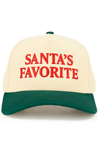 CC BEANIE SANTA'S FAVORITE Letter Embroidered  Christmas Theme Trucker Hat Baseball Cap
