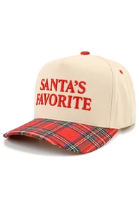 CC BEANIE SANTA'S FAVORITE Letter Embroidered  Christmas Theme Trucker Hat Baseball Cap
