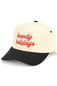 CC BEANIE HOWDY HOLIDAYS Letter Embroidered  Christmas Theme Trucker Hat Baseball Cap
