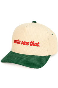 CC BEANIE SANTA SAW THAT Letter Embroidered  Christmas Theme Corduroy Trucker Hat Baseball Cap
