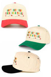CC BEANIE DONT GET YOUR TINSEL IN A TANGLE Letter Embroidered on Two Tone Trucker Hat Baseball Cap
