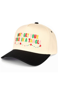 CC BEANIE DONT GET YOUR TINSEL IN A TANGLE Letter Embroidered on Two Tone Trucker Hat Baseball Cap
