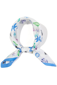 Sea Life Pattern Print Bandana Scarf