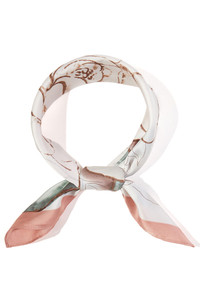 Elegant Floral Print Light Weight Silky All Season Bandana Scarf
