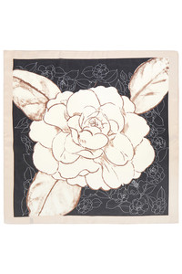 Elegant Floral Print Light Weight Silky All Season Bandana Scarf
