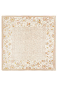 Floral and Noisy Square Center Print Light Weight Silky All Season Bandana Scarf
