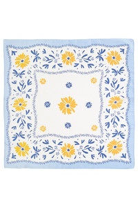 Floral Pattern Print Light Weight Silky All Season Bandana Scarf
