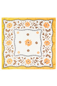 Floral Pattern Print Light Weight Silky All Season Bandana Scarf
