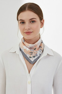 Botanical Pattern Print Light Weight Silky All Season Bandana Scarf
