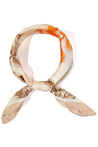 Elegant Rose Floral Print Light Weight Silky All Season Bandana Scarf
