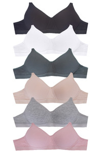 Stripe Pattern Texture No Wire Cotton Bra