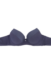 Three Hook Stripe Point Push Up Bra