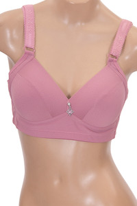 Textured Pattern Wireless Full Cups Bra
