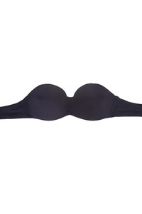 Three Hooks No Wire Microfiber Solid Full Cup Bra
