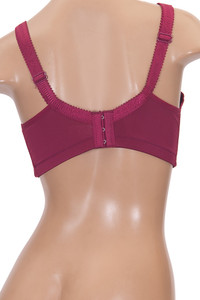 Solid with Floral Lace Deco Wireless Bra
