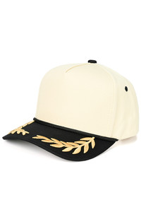 CC BEANIE Gold Bay Leaf with Rope Point Two Tone Trucker Hat Baseball Cap
