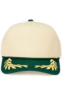 CC BEANIE Gold Bay Leaf with Rope Point Two Tone Trucker Hat Baseball Cap
