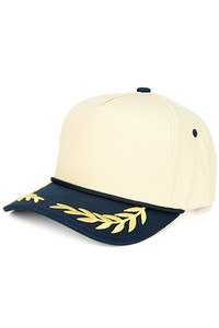 CC BEANIE Gold Bay Leaf with Rope Point Two Tone Trucker Hat Baseball Cap
