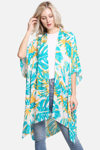 Monstera leaves print cover up
