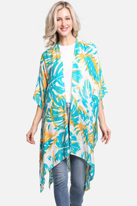 Monstera leaves print cover up
