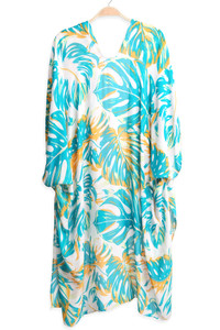 Monstera leaves print cover up
