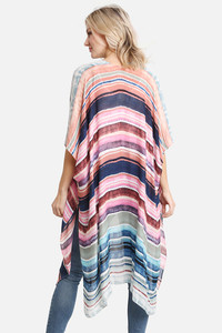 Stripe multi color pattern cover up
