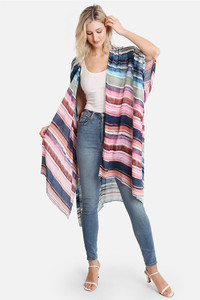 Stripe multi color pattern cover up
