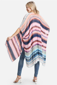 Stripe multi color pattern cover up
