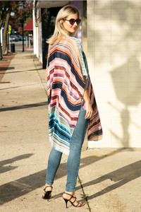 Stripe multi color pattern cover up
