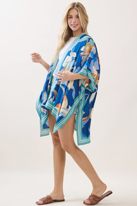 Bohemian Floral Print Kimono Cover Up
