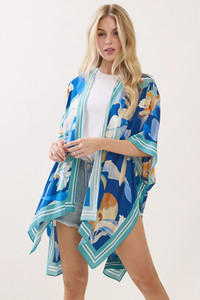 Bohemian Floral Print Kimono Cover Up
