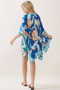 Bohemian Floral Print Kimono Cover Up

