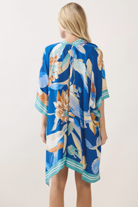 Bohemian Floral Print Kimono Cover Up

