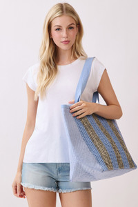 Nautical Stripe Tote Bag