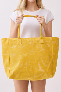 Vintage SUNSHINE Letter with Stripe Pattern and Fringe Tote Bag
