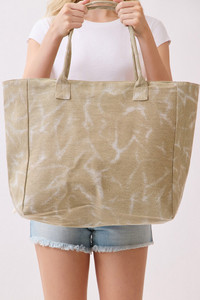 Vintage SUNSHINE Letter with Stripe Pattern and Fringe Tote Bag
