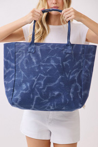 Vintage SUNSHINE Letter with Stripe Pattern and Fringe Tote Bag
