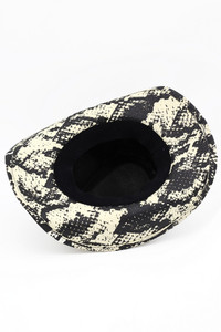 Bull Head Accent Snake Print Cowboy Hat Cowgirl Hat
