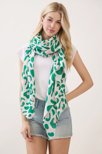 Leopard Pattern Print Oblong Scarf
