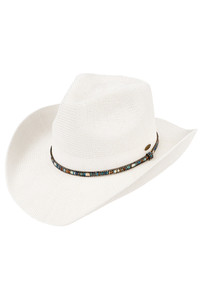 C.C Multi Colored Trim Band Knitted Cowboy Hat
