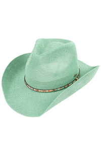 C.C Multi Colored Trim Band Knitted Cowboy Hat
