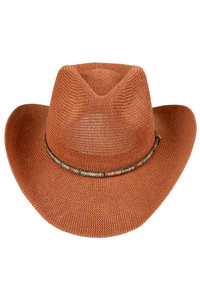 C.C Multi Colored Trim Band Knitted Cowboy Hat
